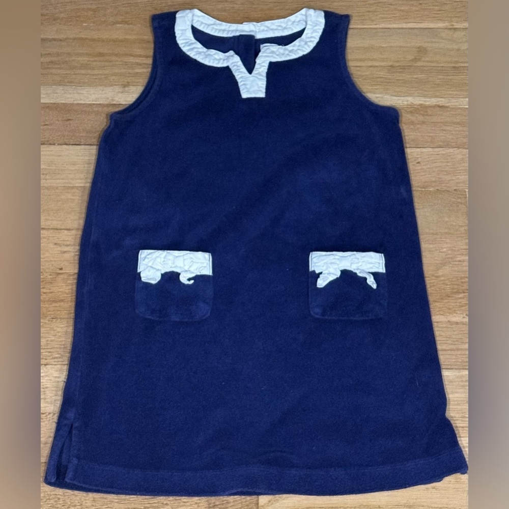 Janie & Jack Blue French Terry Toweling Sleeveless Dress 7